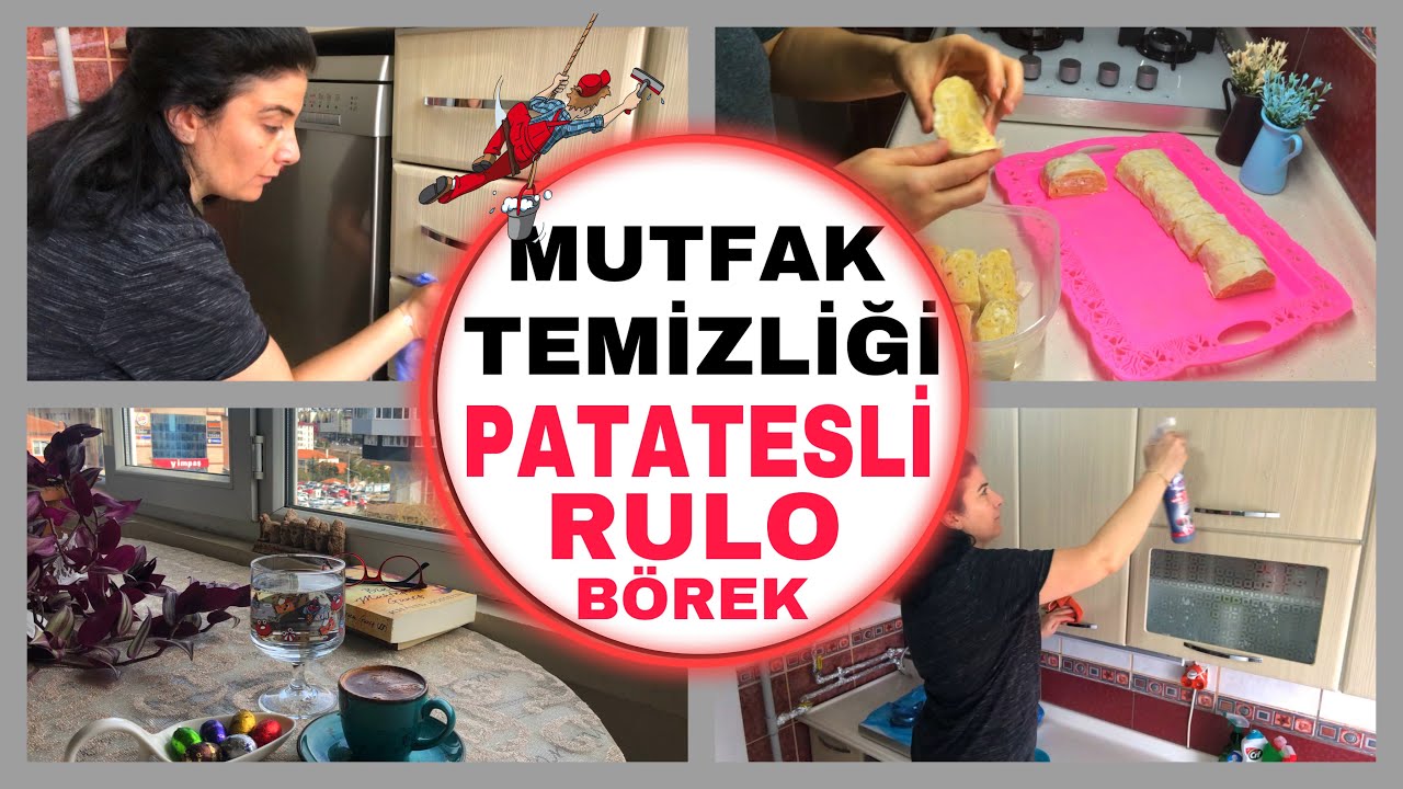 MUTFAK DOLAPLARI IŞIL IŞIL OLDU ✨ BUZLUK İÇİN PATATESLİ RULO BÖREK  🥯 KIZIMIN ELLERİNDEN KAHVE ☕️