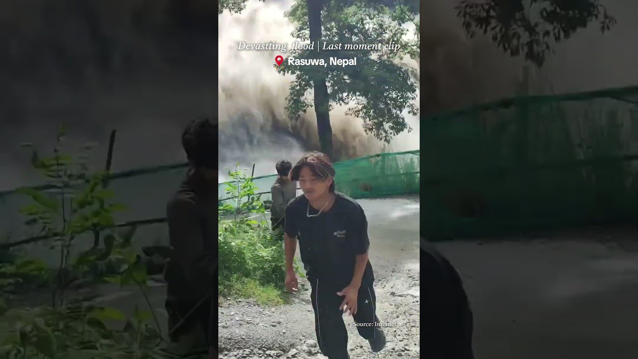 Terrifying moments as a massive flash flood hits Timure | #Rasuwa  #Floor #Update #Help
