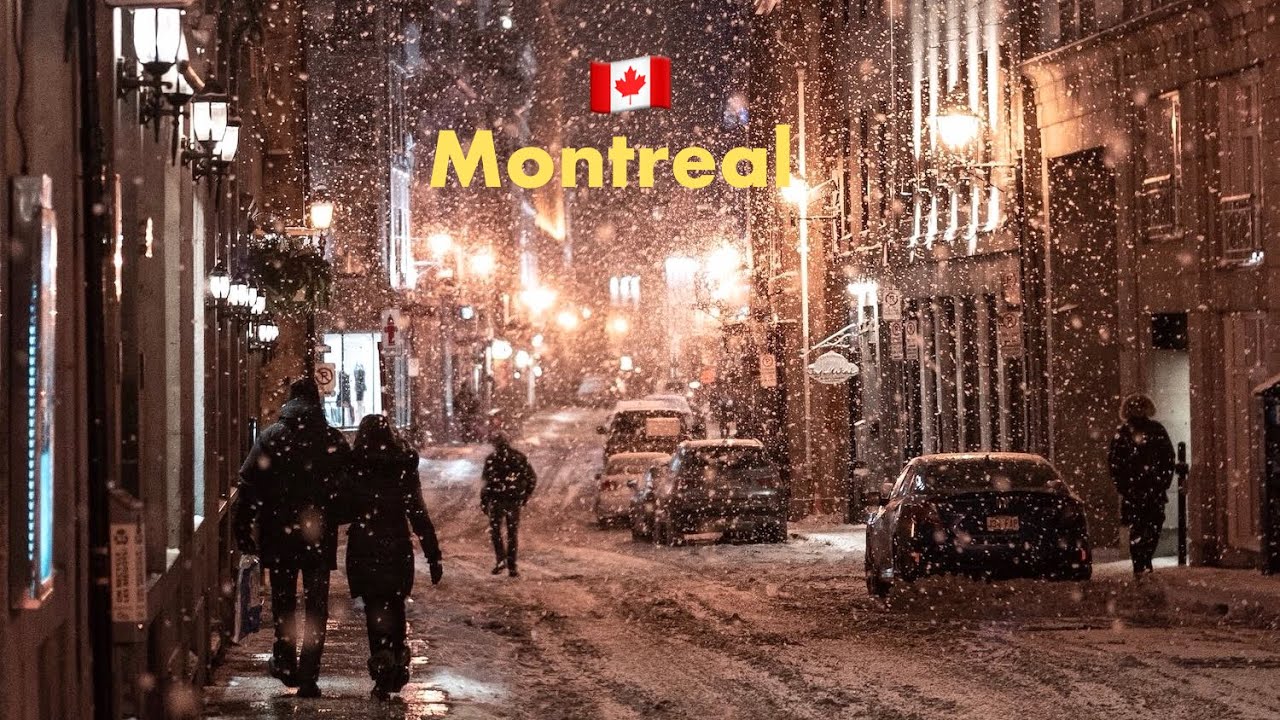 I was walking… and suddenly the weather turned crazy! ❄️🌨️ Montreal
