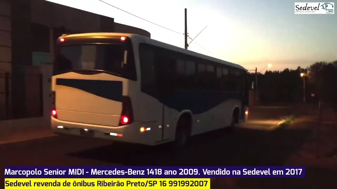 Marcopolo Senior MIDI vendido na Sedevel em 2018. Mercedes 1418
