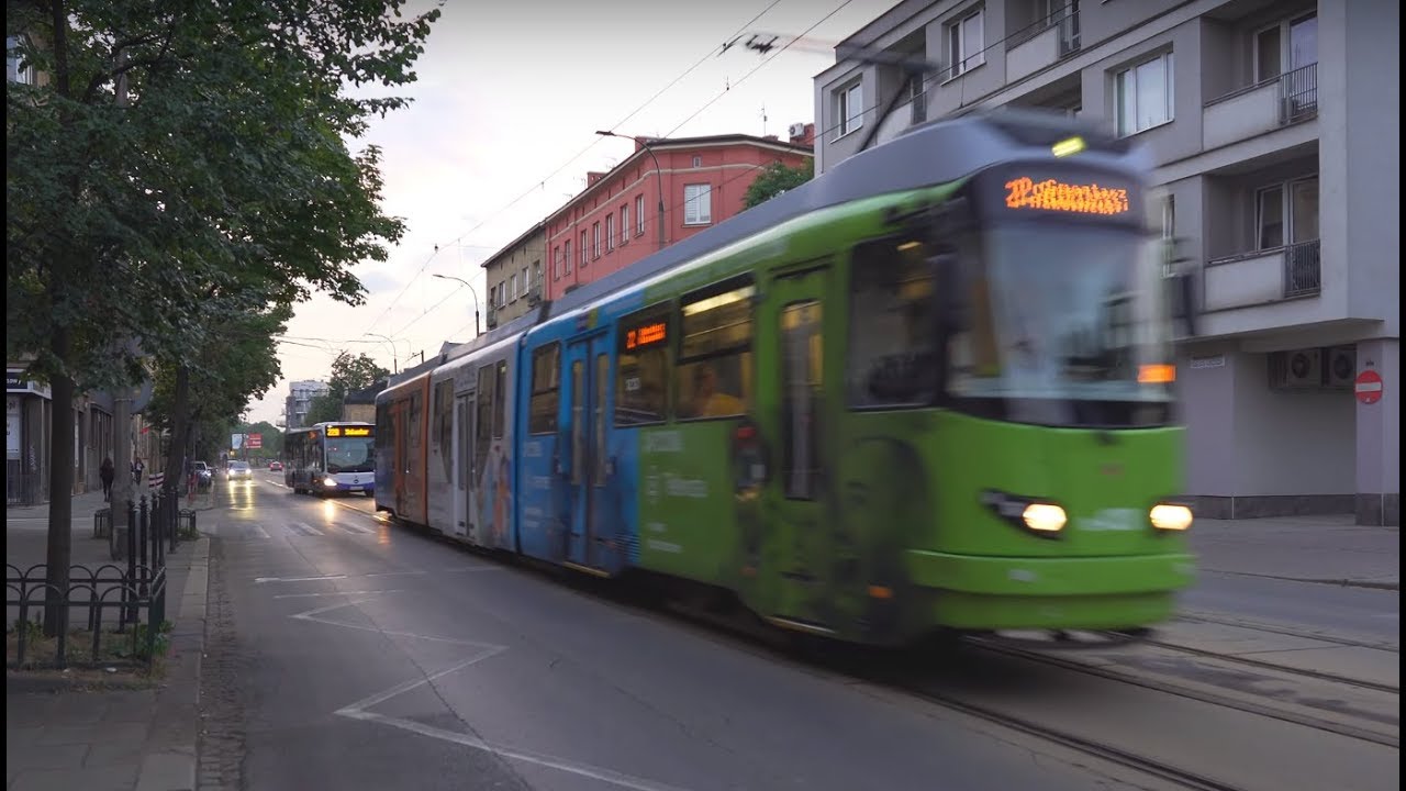 Poland, Kraków, tram ride 2 from Komorowskiego to Jubilat