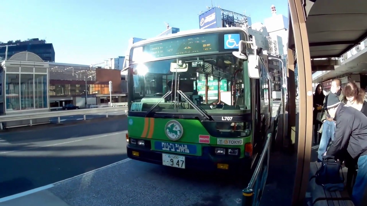 【前面展望】都営バス［都01］新橋駅前➡渋谷駅前