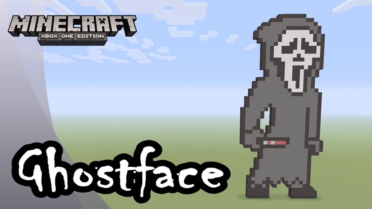 Minecraft: Учебник и демонстрация пиксельной графики: Ghostface (Scream)