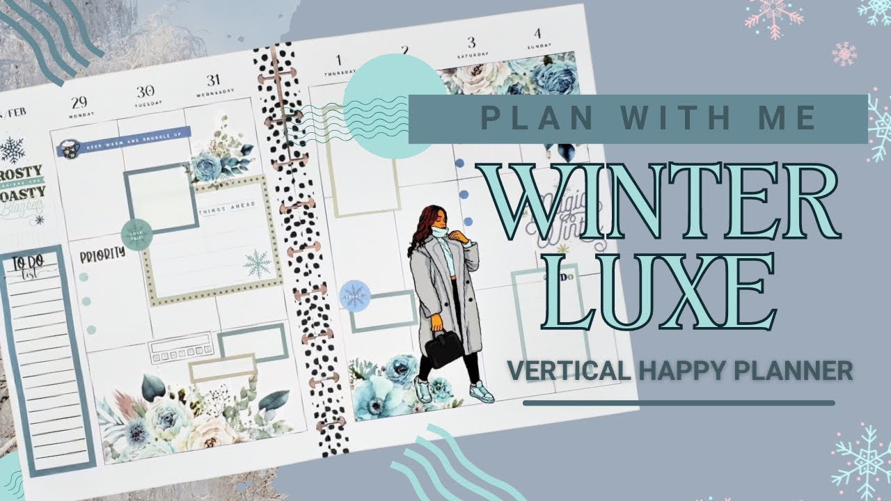 PLAN WITH ME | LUXE WINTER BF VERTICAL HAPPY PLANNER