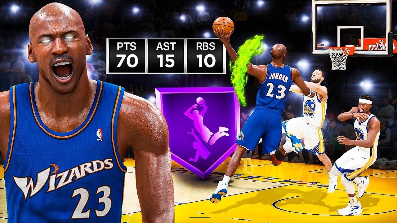 Майкл Джордан из «Уизардс» совершает невероятный трипл-дабл в NBA 2K26. Играйте онлайн!
