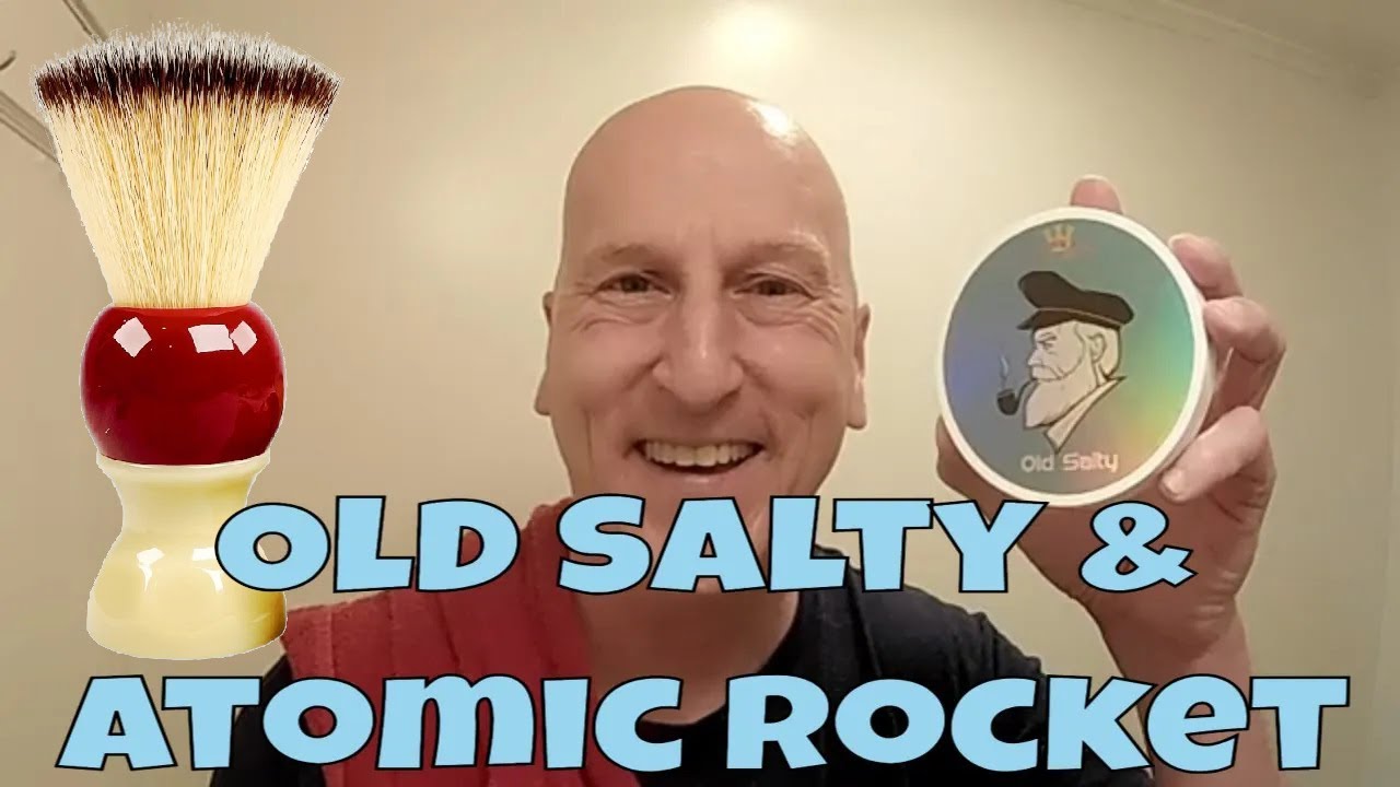Old Salty and Atomic Rocket Fan Knot Shaving  Brush