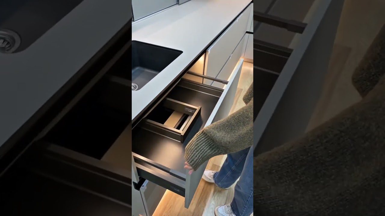 Under-Sink Drawer for Modern Kitchen #kitchencabinet #kitchenstorage #kitchendrawer #kitchenmusthave