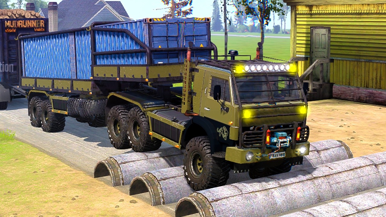 Spintires: Mudrunner Mod Truck | Driver Skills Gameplay | Game Daily113 #mudrunner #spintires