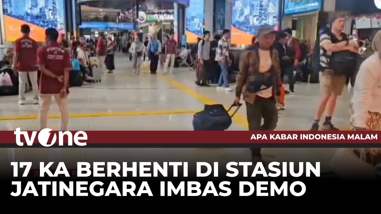 Imbas Demo, 17 Kereta Berhenti di Stasiun Jatinegara | AKIM tvOne