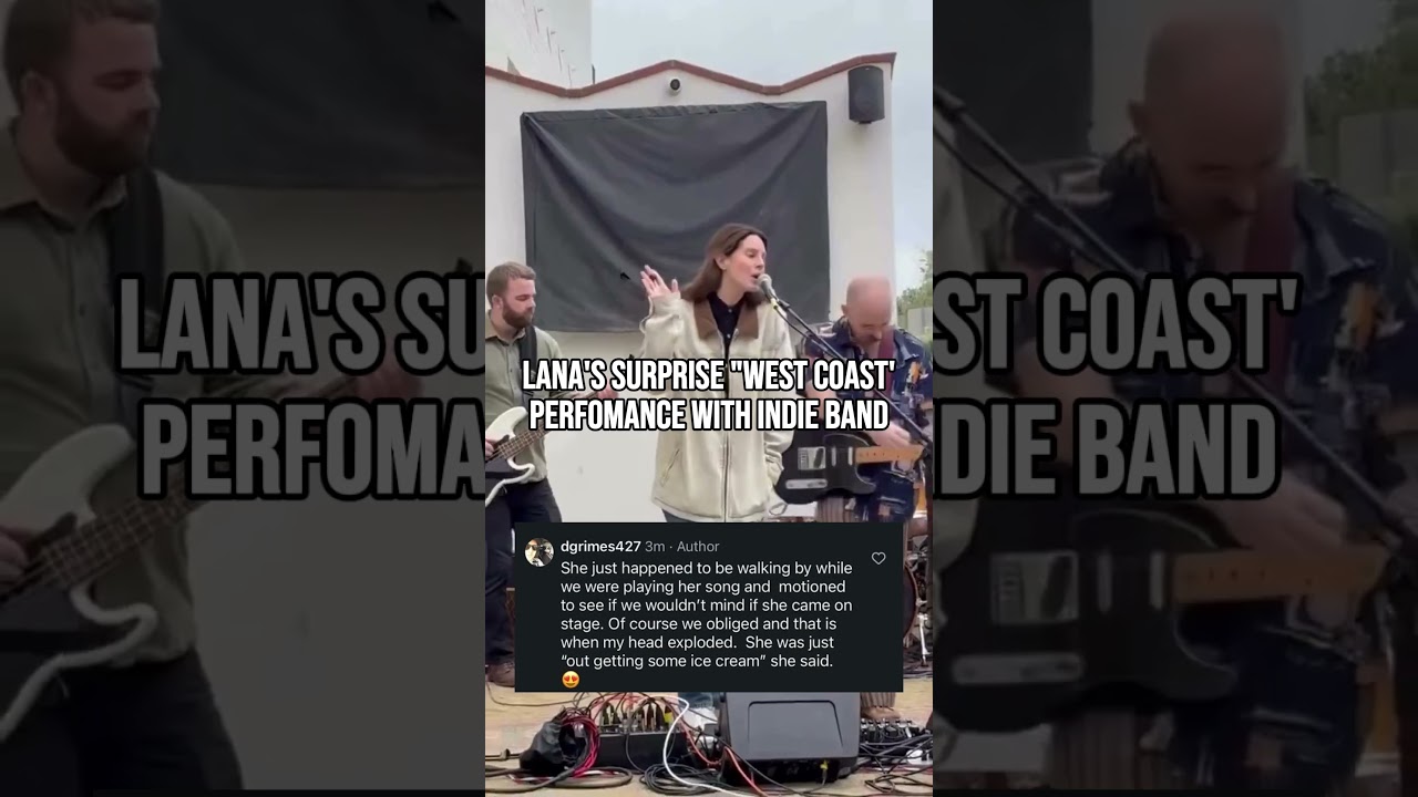 Lana's SURPRISE Performance of WEST COAST With Indie Band In CA