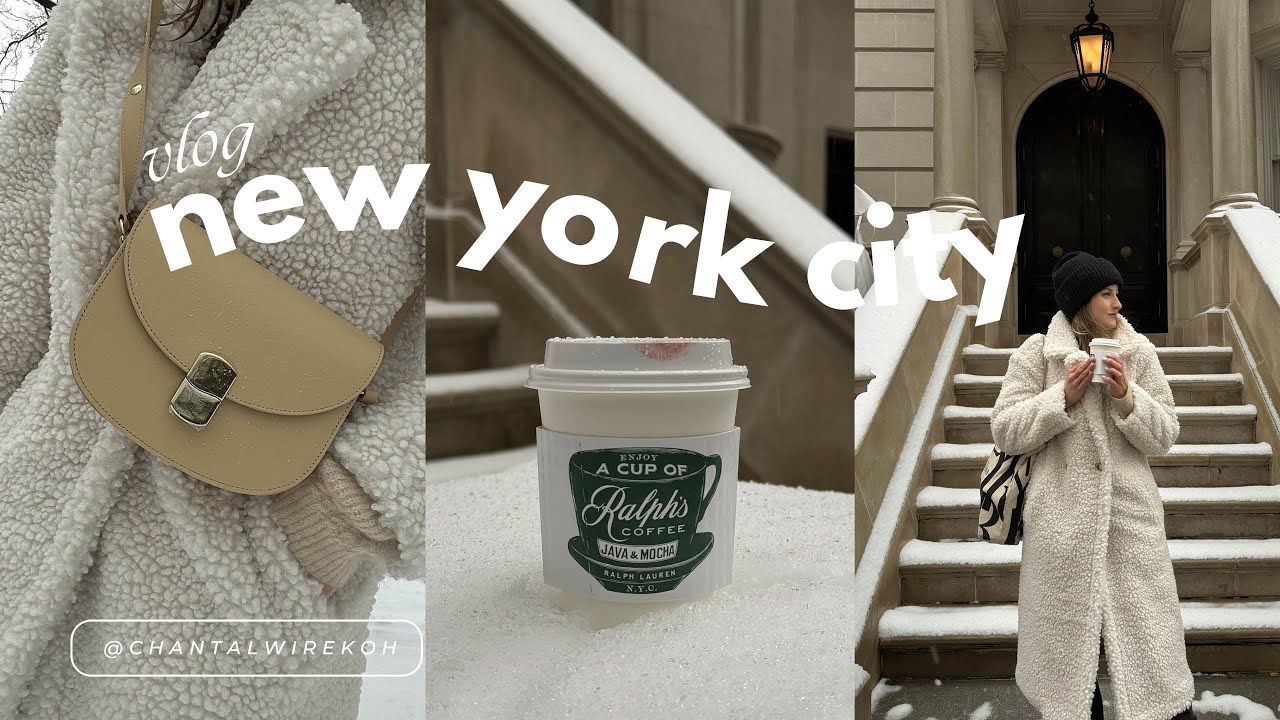 week in my life in nyc | snow days, winter outfit haul, home cafe, coffee dates, and gallery opening