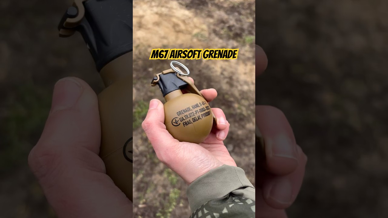 Quality airsoft grenades are much better than potatoes 😅 #airsoft #pyrotechnic #explosion #grenade