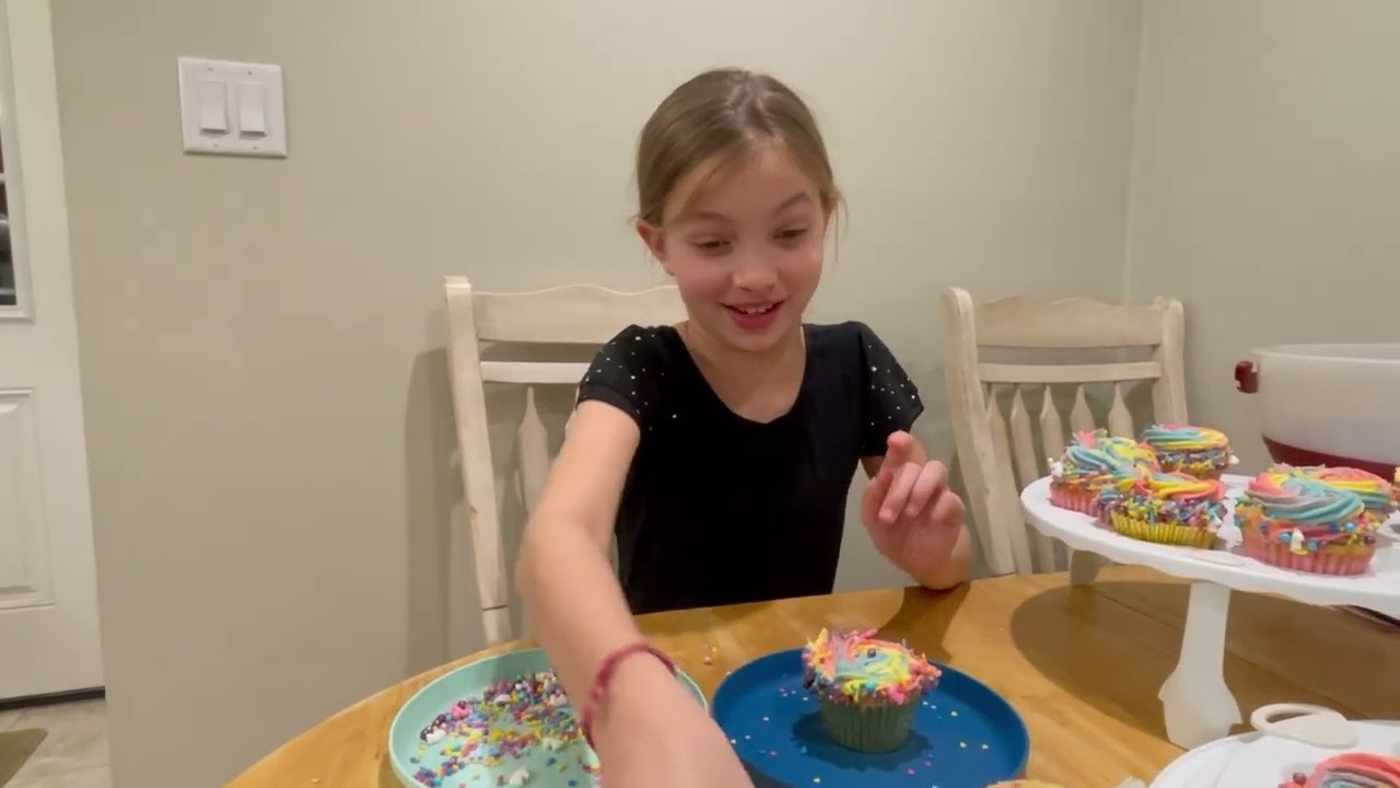 Tessa’s First Attempt at Unicorn Cupcakes
