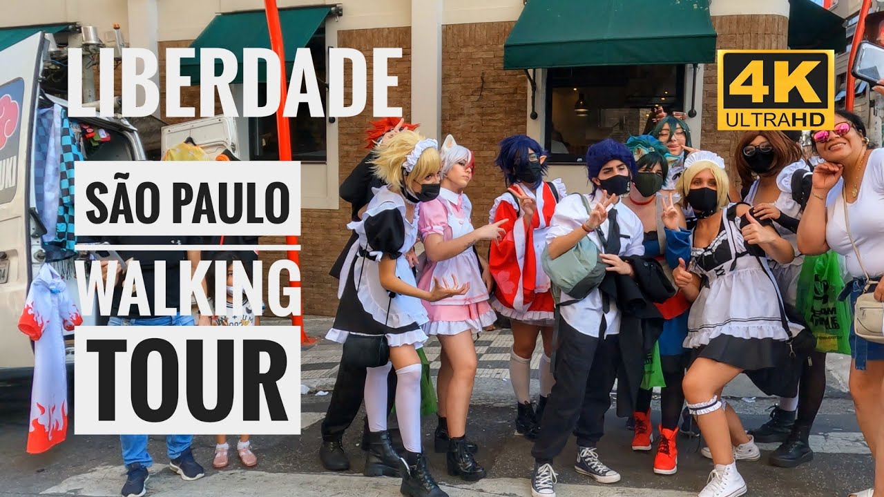 Bairro da Liberdade São Paulo Walking Tour | 4k Walk (ative as legendas)