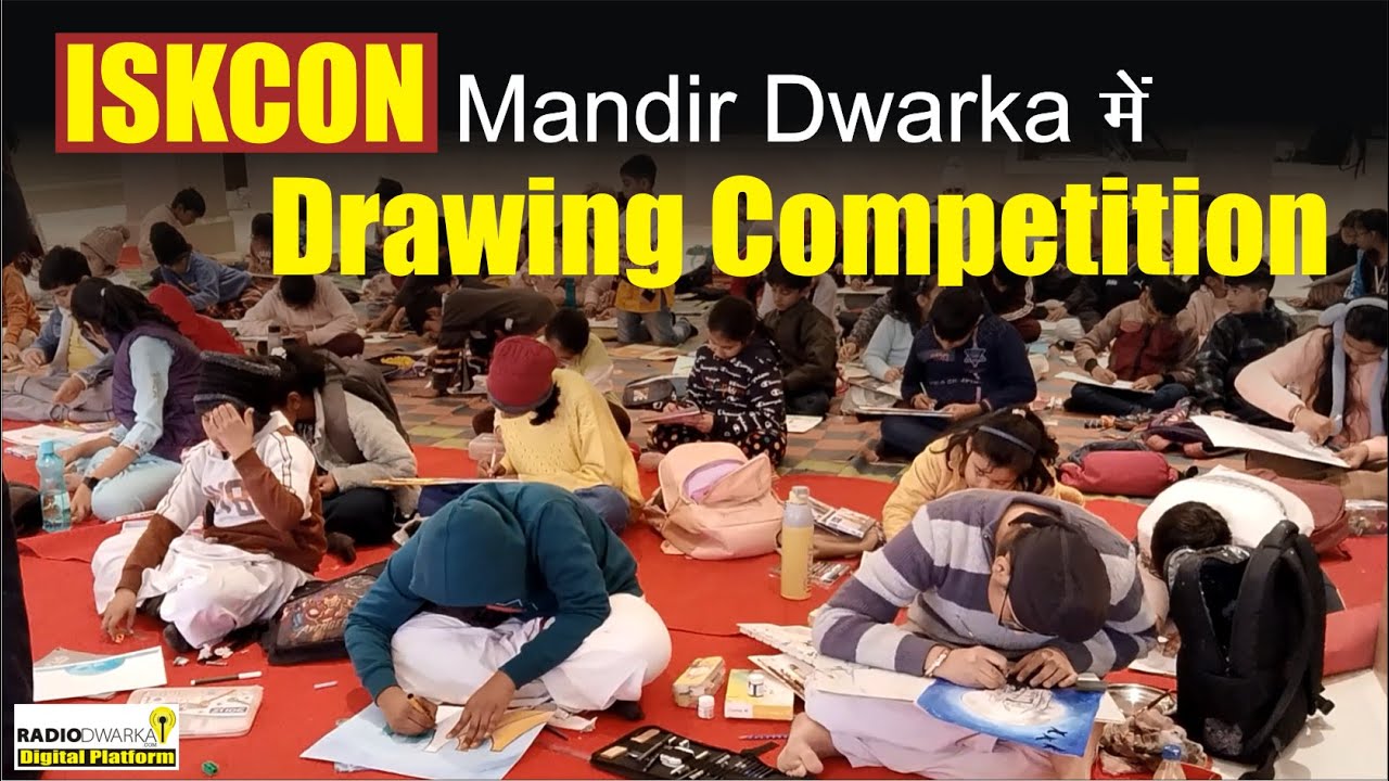 ISKCON Mandir Dwarka, Delhi में 77th Republic Day Drawing Competition | Proud to be a Bharatiya
