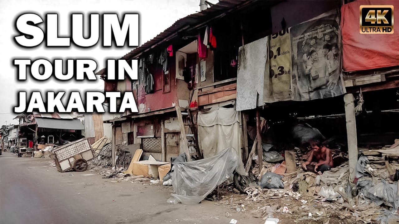 SLUM TOUR in JAKARTA UTARA - Walking Tour [4K]