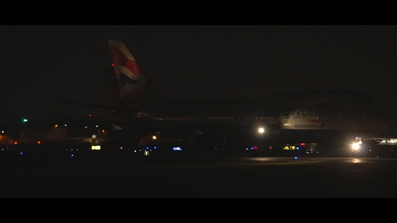 [HD] British Airways Boeing 747-400 Taxi & Takeoff at San Diego Int'l