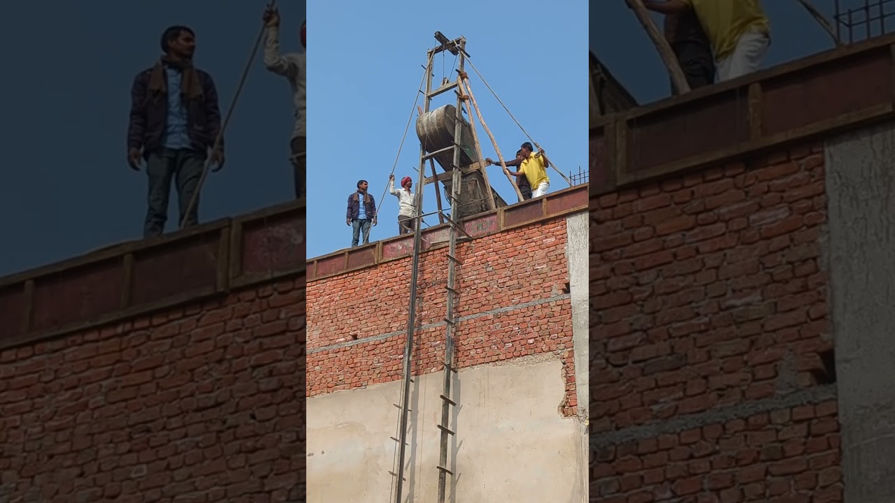 भवन निर्माण और छत डालने की प्रक्रिया@krishanagrawal7093 #viralvideo #trending #roof casting#rmc 