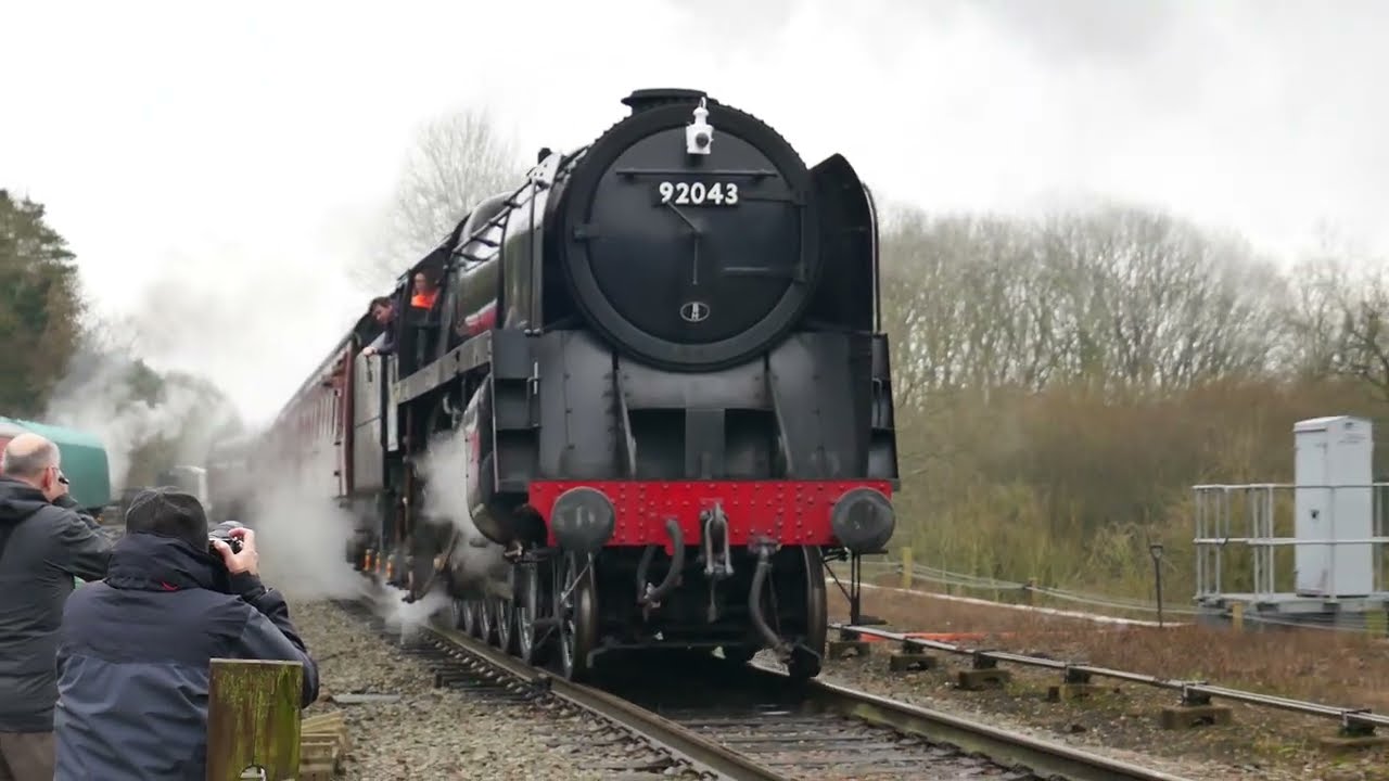 BR 9F 92134 (as 92043) @ Rothley on the GCR, 22/1/26 #steam #preserved #railway