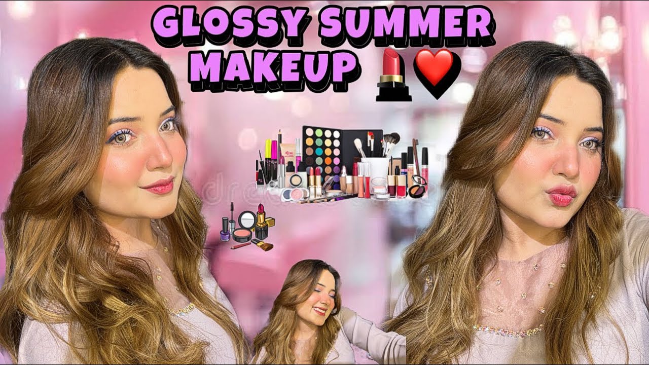 Glossy Summer Makeup Tutorial ❤️💄 | Rabeeca Khan |