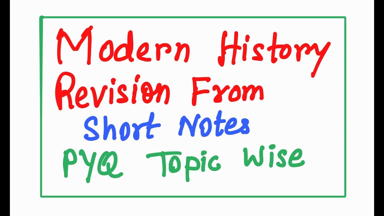 Part 6 | Modern History Revision From Short Notes | Upsc prelims PYQ Topic Wise Analysis