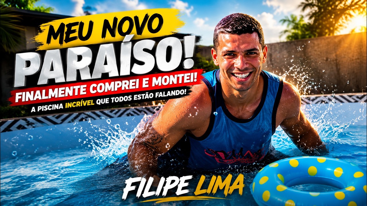 MONTEI UMA PISCINA - Será que deu errado? (FILIPE LIMA VLOGS)