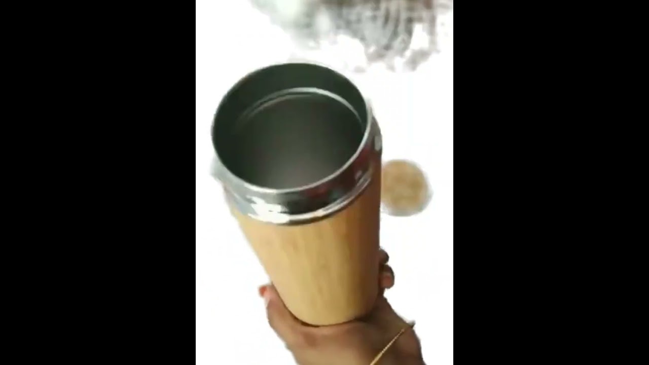 THE EARTH (NATSBYTE) Bamboo Insulated Bottle 450 Ml (Stainless Steel Inner)