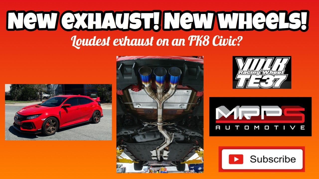 *LOUD HONDA CIVIC FK8 EXHAUST* | TE37 SAGA