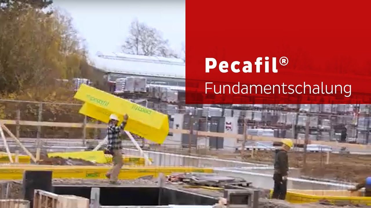 Fundamentschalung mit Pecafil&reg; Schalmaterial
