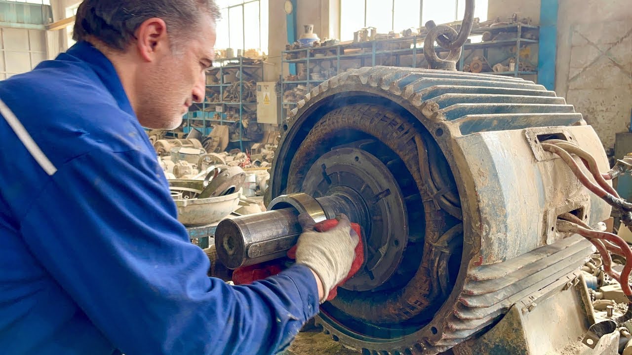 все об электродвигателях || Замена подшипников Siemens 200 кВ 1500 об/мин