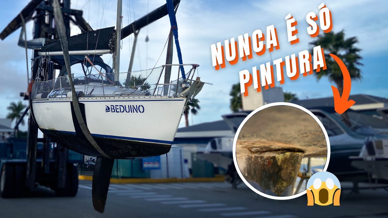 COMO FIZEMOS A PINTURA DE FUNDO DO NOSSO VELEIRO + REPARO NA QULHA E LEME #Ep15
