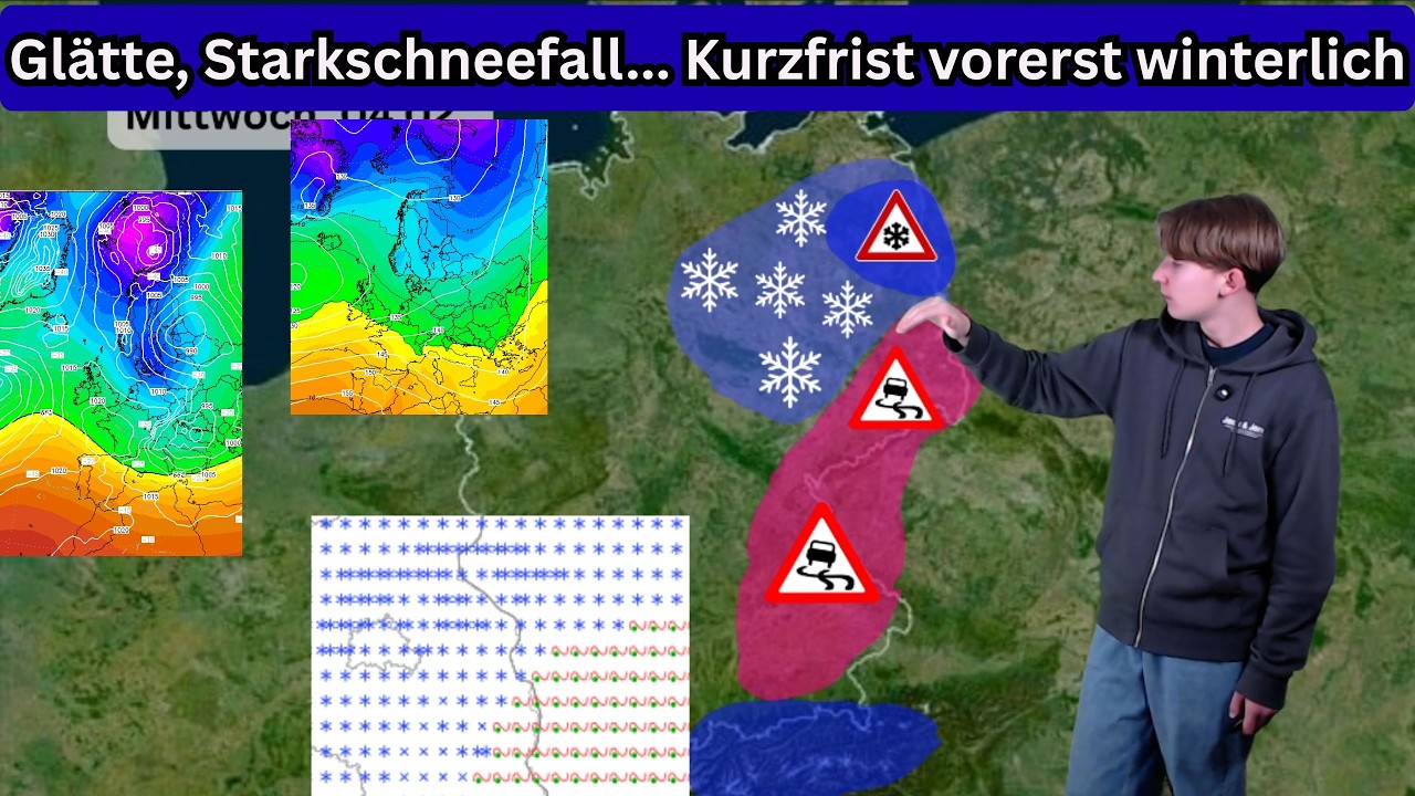 Glatteis, Schneefall... Kurzfrist weiter winterlich, Mittelfrist weiter unsicher Wettervorhersage