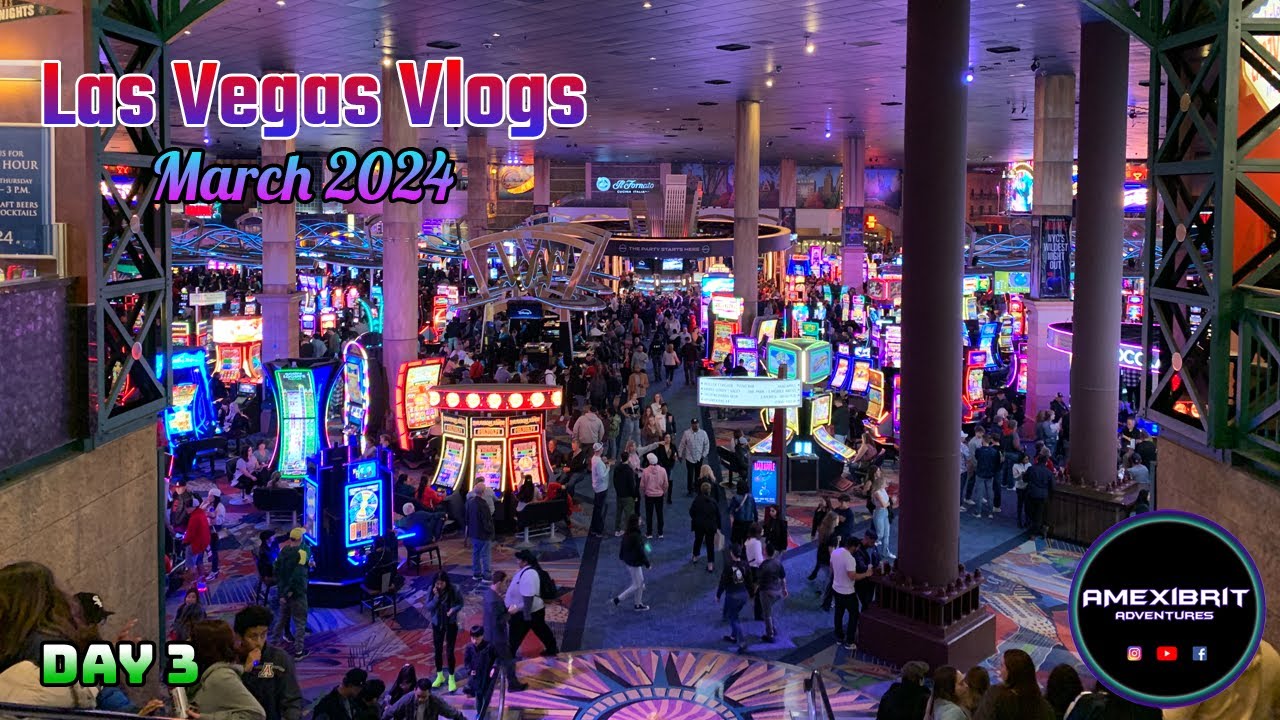 Las Vegas Vlog - March 2024 - Day 3 - Rainy Moving Day, 888 Korean BBQ, Luxor, South Strip Slots!