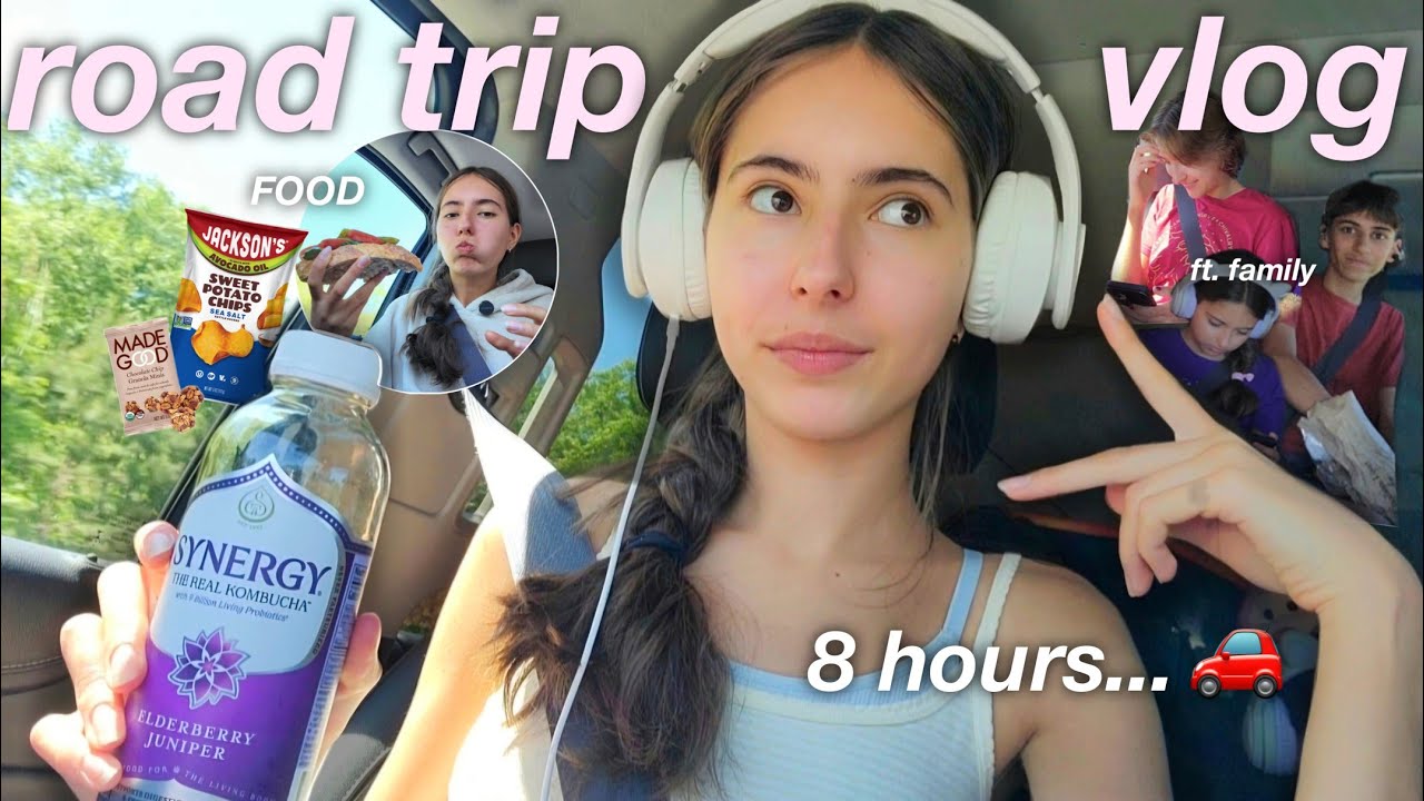 8 hour road trip vlog... 🚗 (with my family)