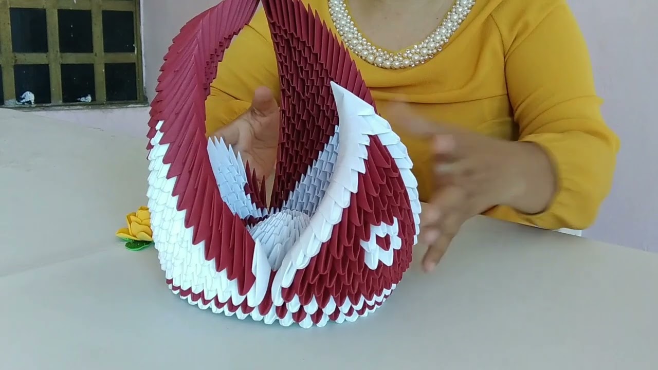 Como hacer un cisne de papel PARTE#4 EL CUELLO Y LA COLA