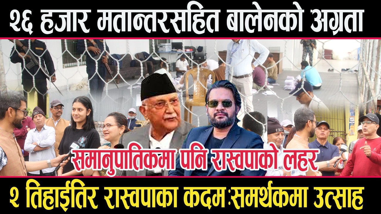 झापा ५ मा फराकिलो मतान्तरसहित बालेनको अग्रताःसमानुपातिकमा पनि रास्वपाको लहरjhapa 5