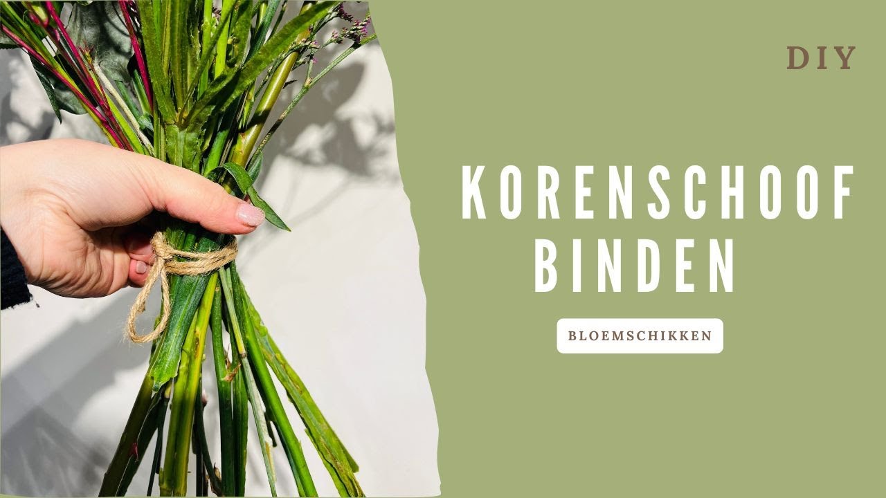 Korenschoof boeket binden 🌸 DIY | Cursus Bloemschikken 