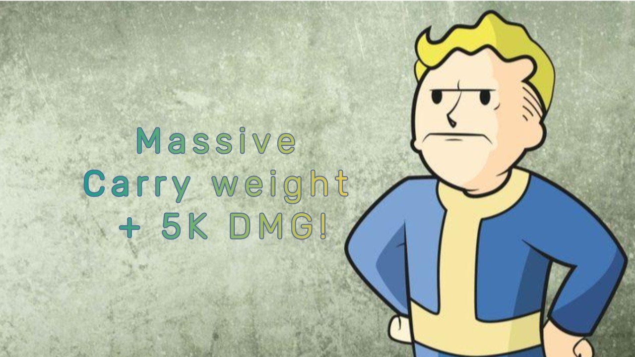 Идеальный ленивый билд в Fallout 76 (высокий урон + неограниченный грузоподъемность)