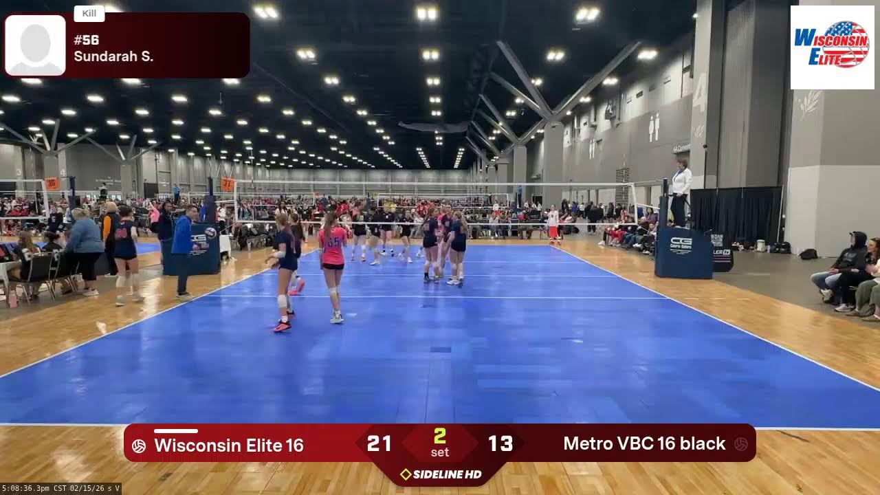 Wisconsin Elite 16 @ Metro VBC 16 black (2026.02.15)