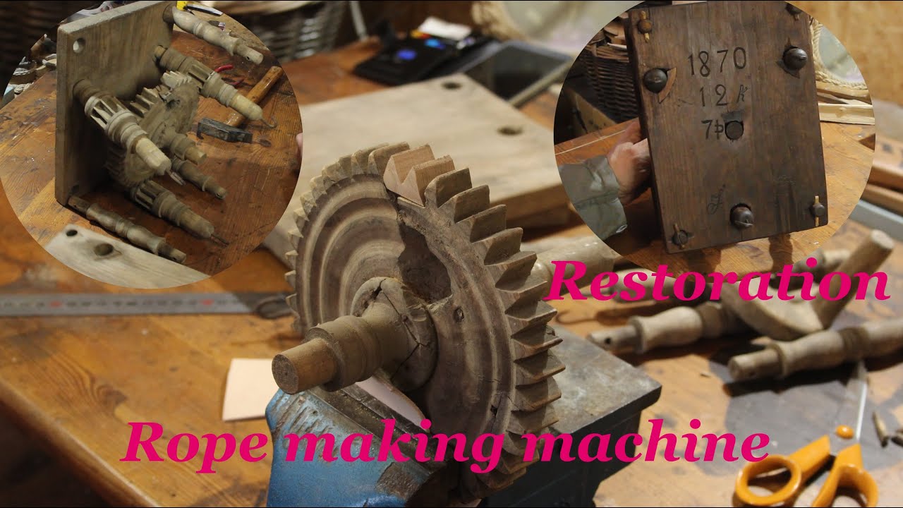 Rope making machine from 1870 - Restoration