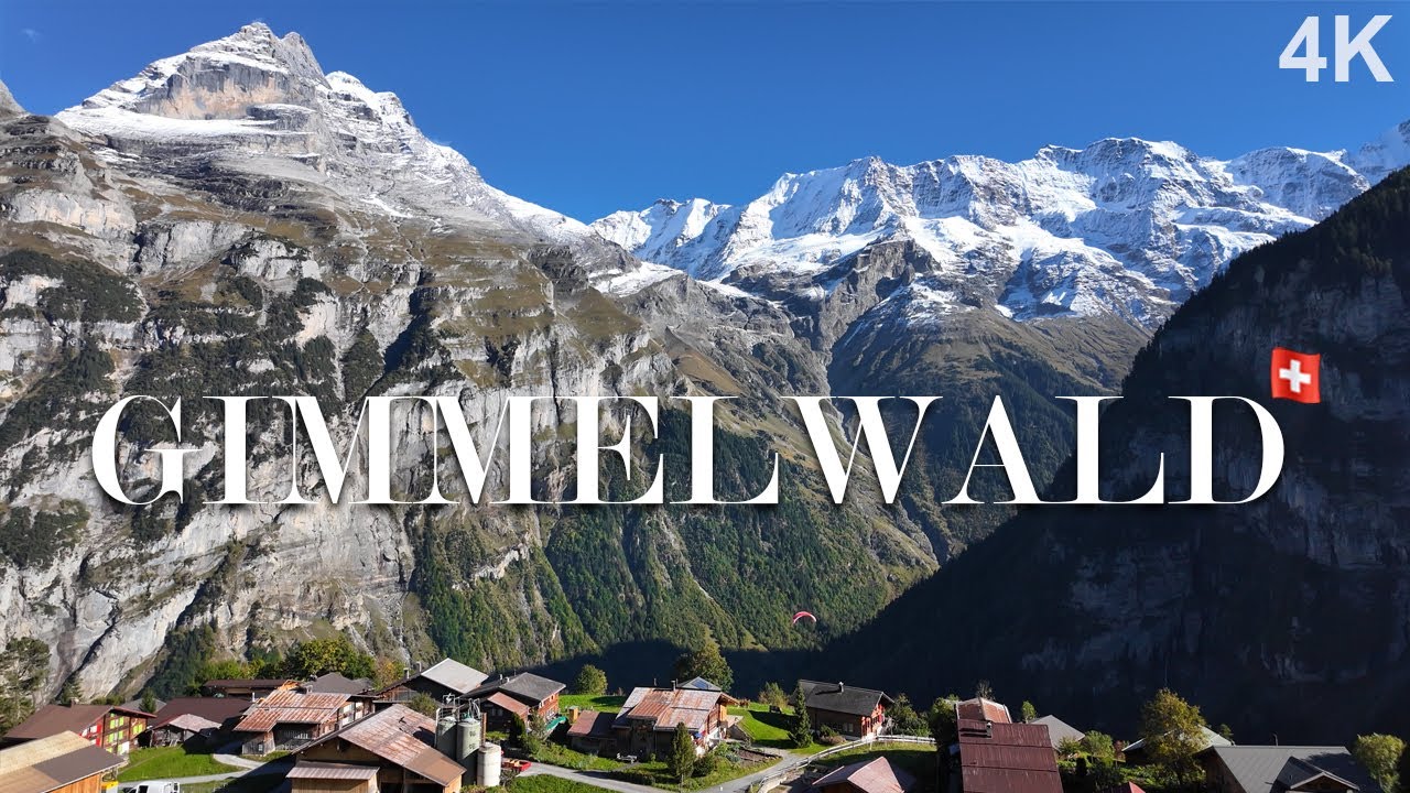 This Swiss Alpine Village Feels Completely Untouched | Gimmelwald Walking Tour 4K