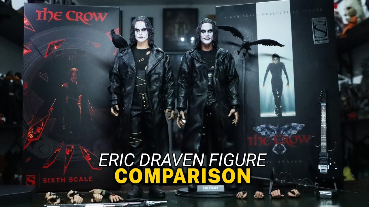 THE CROW ERIC DRAVEN FIGURE COMPARISON. HOT TOYS VS SIDESHOW COLLECTIBLES