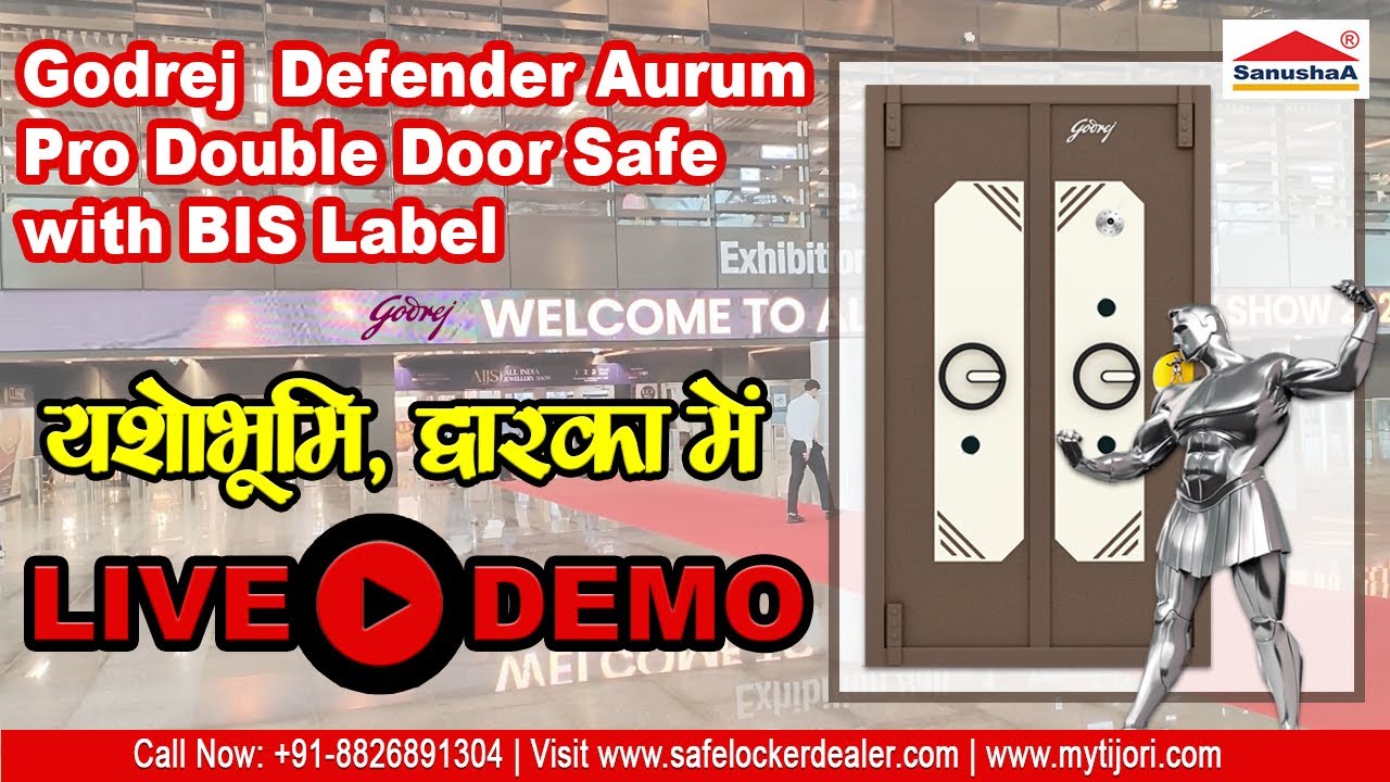 Godrej Defender Aurum Pro | Double Door Safe with BIS Certified -  Ultimate Security for Jewelers