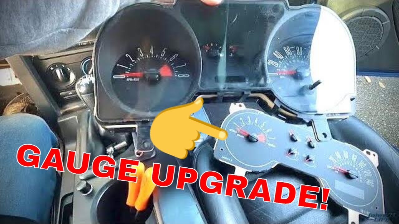 Mustang 05-09 S197 3V замена приборной панели с 4 на 6 датчиков! Как легко и просто обновить свои...