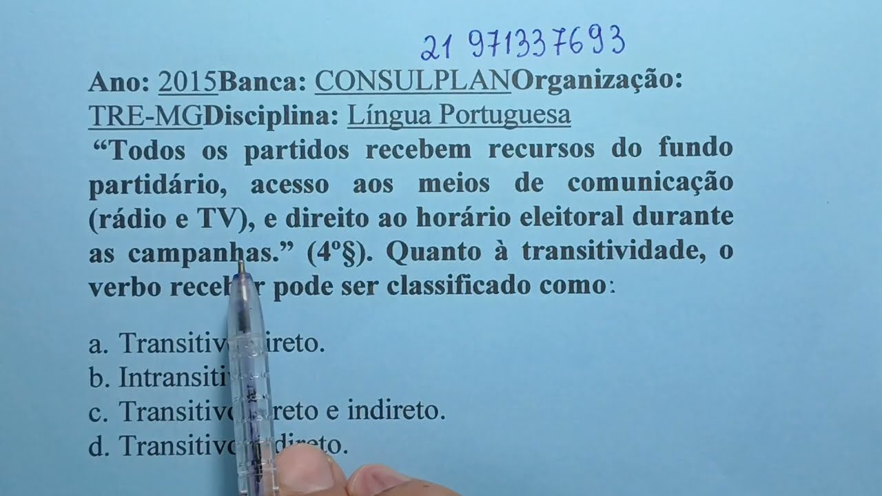 BANCA CONSULPLAN(TRANSITIVIDADE VERBAL E ORAÇÕES COORDENADAS)#concursos #concursospúblicos  #enem