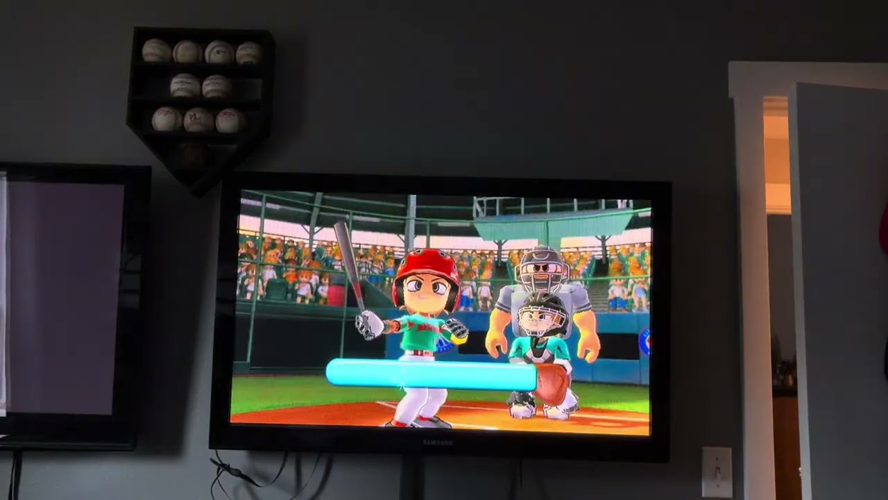 Little league game on the Wii 