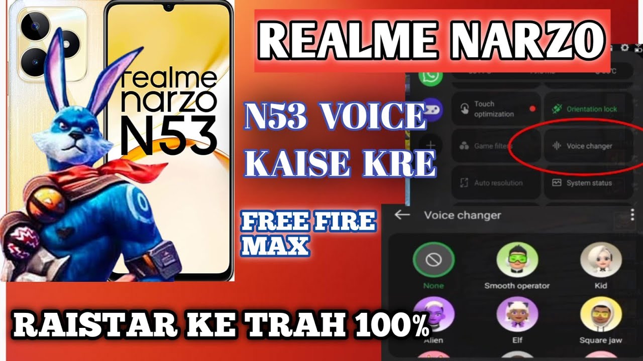 REALME NARZO N53 Free fire Voice Change !! How to change free fire voice in Realme Narzo N53