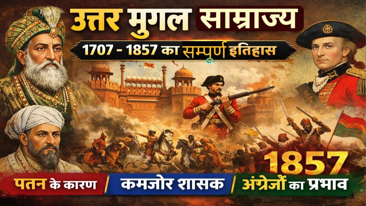 उत्तर मुगल साम्राज्य | पतन के कारण, प्रमुख शासक व प्रशासन | सम्पूर्ण इतिहास