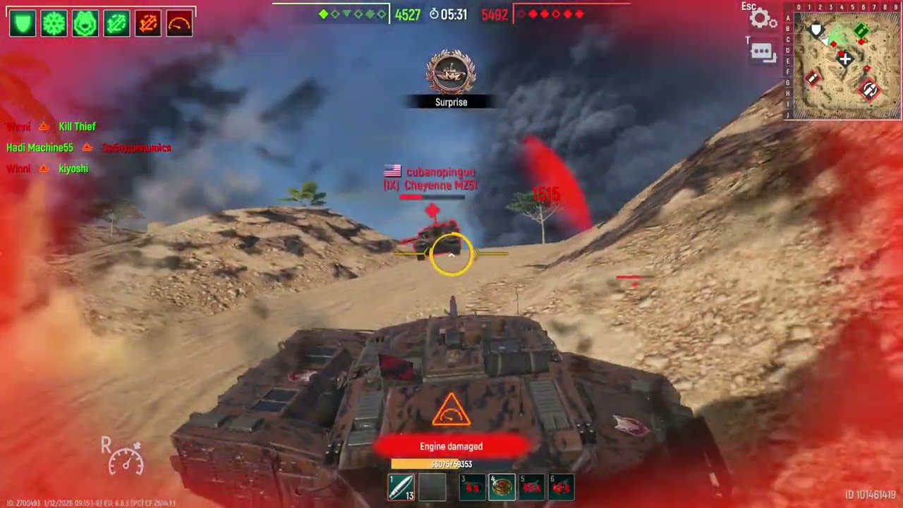Tank Force 1 vs 4... Just mines and a decent aiming.
