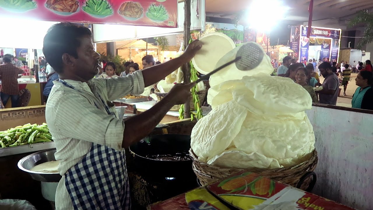 Big Masala Papad | Crunchy Kichu Papad | How to make masala papad? | Taruni Fair | HYD